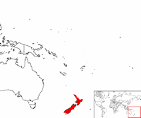 New Zealand on the map