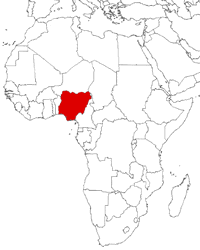 Nigeria on the map