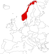 Norway on the map