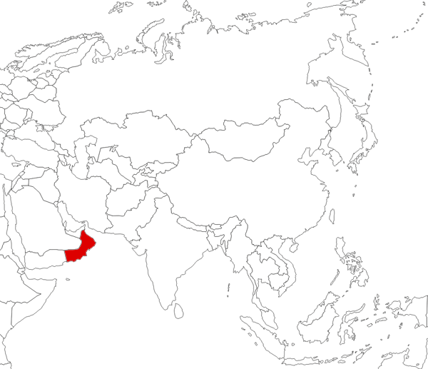 Oman on the map