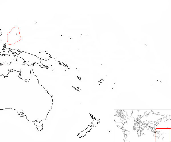 Palau on the map
