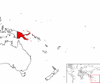Papua New Guinea on the map