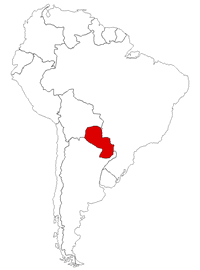 Paraguay on the map