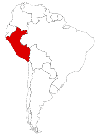 Peru on the map