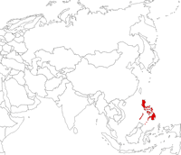 Philippines on the map