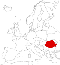 Romania on the map