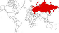 Russia on the map