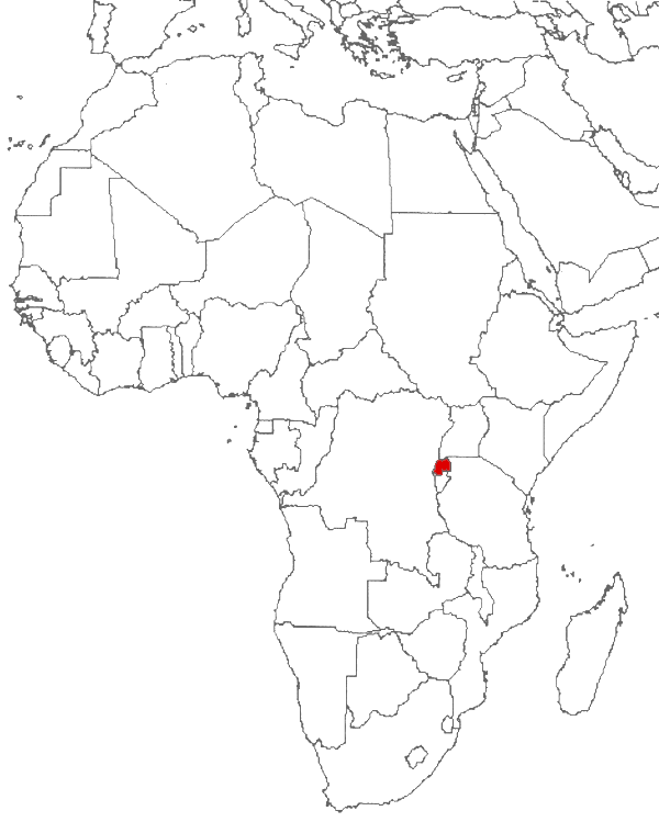 Rwanda on the map