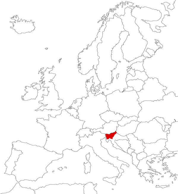 Slovenia on the map