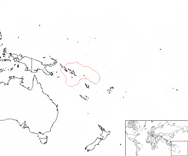 Solomon Islands on the map