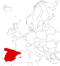 Spain on the map