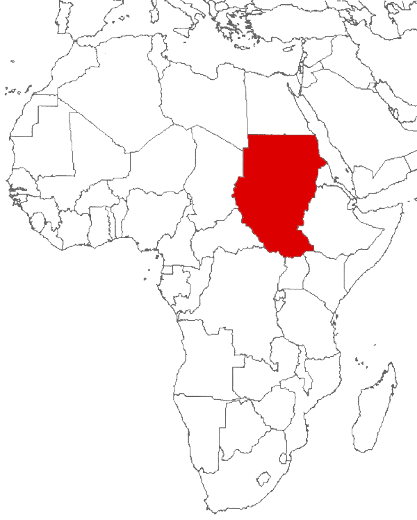 Sudan on the map