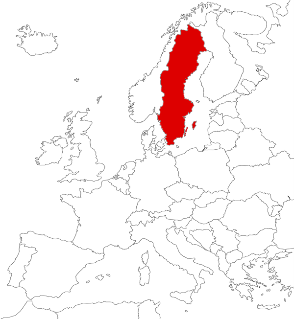 Sweden on the map