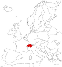 Switzerland on the map
