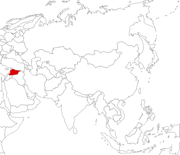Syria on the map
