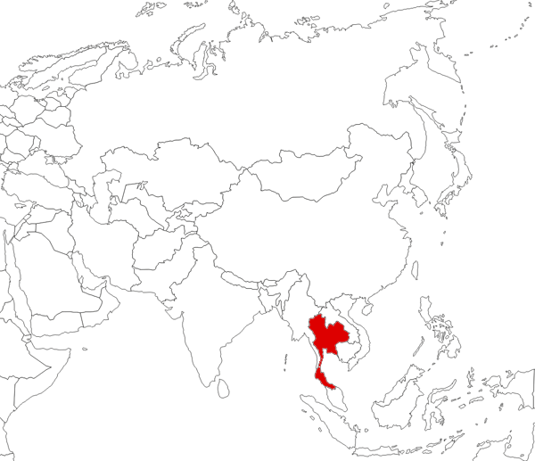 Thailand on the map