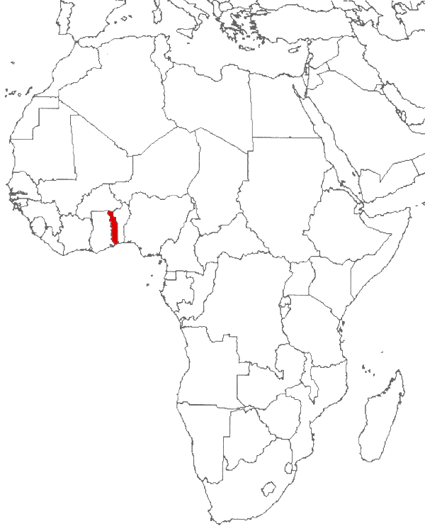 Togo on the map