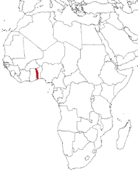 Togo on the map