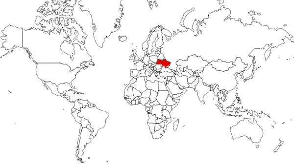 Ukraine on the map