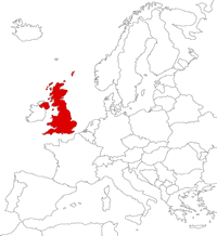 United Kingdom on the map