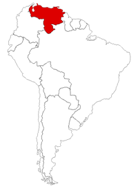 Venezuela on the map