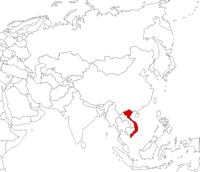 Vietnam on the map