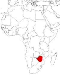 Zimbabwe on the map